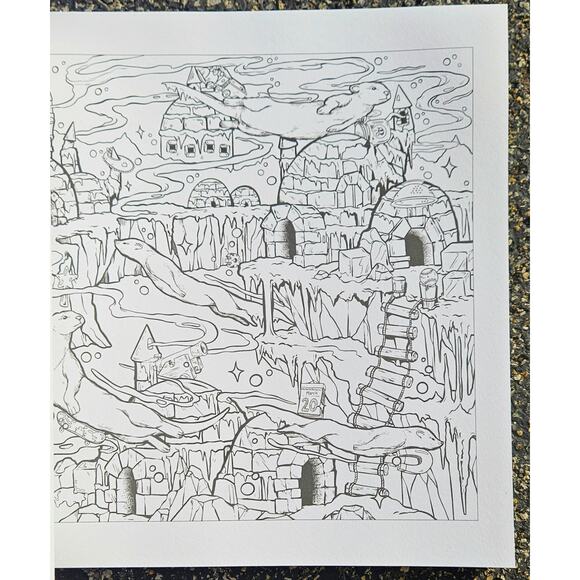 Mythographic Color & Discover Frozen Fantasies Winter Wonderlands COLORING BOOK - Picture 3 of 7